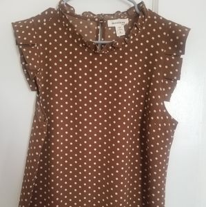 Polka Dot Ruffle Blouse